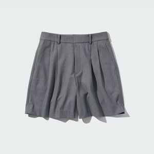 Uniqlo Gray Pleated Shorts